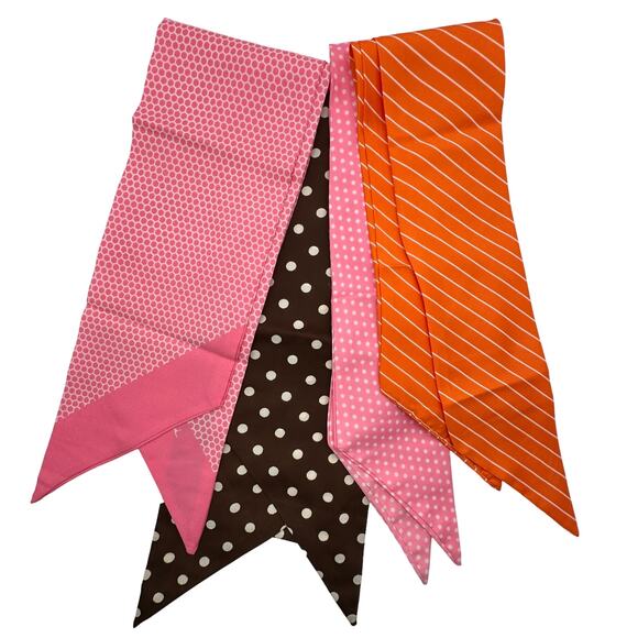 Vintage Silk Scarf Lot – Polka Dot, Plaid & Sheer 1950s–1970s Styles - Picture 5 of 12